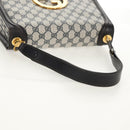 GUCCI Interlocking GG Supreme Shoulder Bag PVC Navy Gold Auth 155554V-7