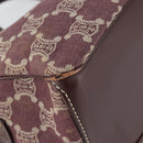 CELINE Paris Macadam Canvas Boogie bag Hand Bag Bordeaux Gold Auth 155559-11