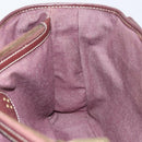 CELINE Paris Macadam Canvas Boogie bag Hand Bag Bordeaux Gold Auth 155559-17