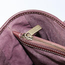 CELINE Paris Macadam Canvas Boogie bag Hand Bag Bordeaux Gold Auth 155559-19