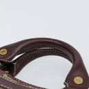 CELINE Paris Macadam Canvas Boogie bag Hand Bag Bordeaux Gold Auth 155559-8