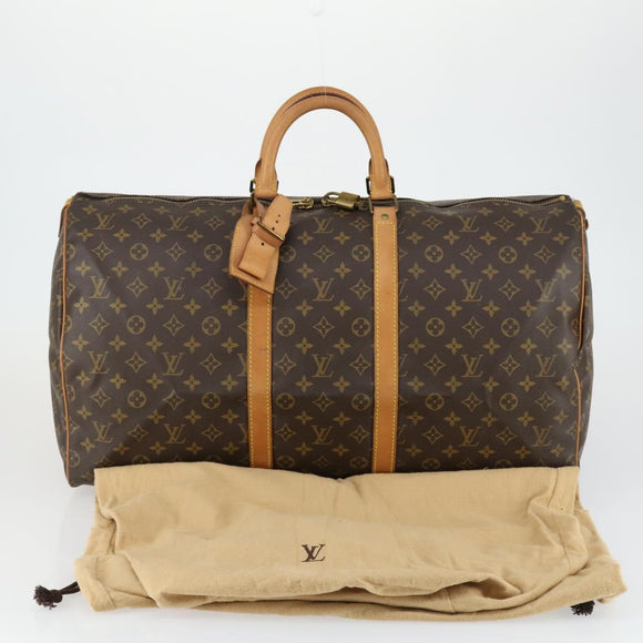 LOUIS VUITTON Monogram Keepall 55 Boston Bag M41424 LV Auth 155566V