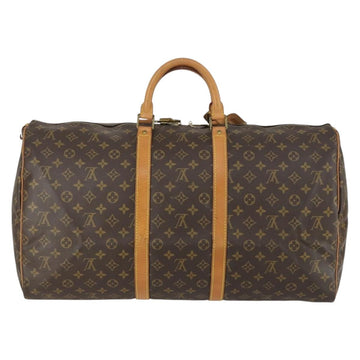 LOUIS VUITTON Monogram Keepall 55 Boston Bag M41424 LV Auth 155566V - 0