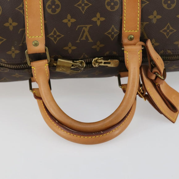 LOUIS VUITTON Monogram Keepall 55 Boston Bag M41424 LV Auth 155566V