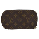 LOUIS VUITTON Monogram Trousse Brush PM Cosmetic Pouch M47510 LV Auth 155580-3