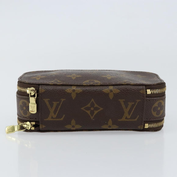LOUIS VUITTON Monogram Trousse Brush PM Cosmetic Pouch M47510 LV Auth 155580