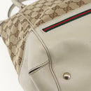 GUCCI Pretty GG Canvas Web Sherry Line Hand Bag Beige Gold 257349 Auth 155585-13