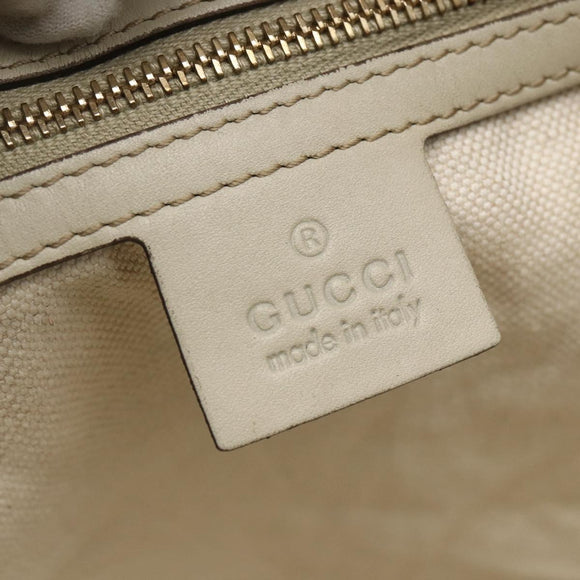 GUCCI Pretty GG Canvas Web Sherry Line Hand Bag Beige Gold 257349 Auth 155585