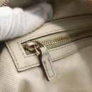 GUCCI Pretty GG Canvas Web Sherry Line Hand Bag Beige Gold 257349 Auth 155585-16