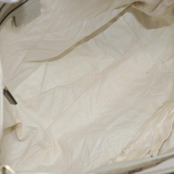 GUCCI Pretty GG Canvas Web Sherry Line Hand Bag Beige Gold 257349 Auth 155585