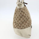 GUCCI Pretty GG Canvas Web Sherry Line Hand Bag Beige Gold 257349 Auth 155585-4