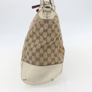 GUCCI Pretty GG Canvas Web Sherry Line Hand Bag Beige Gold 257349 Auth 155585-5