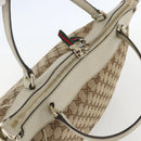 GUCCI Pretty GG Canvas Web Sherry Line Hand Bag Beige Gold 257349 Auth 155585-6