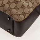 GUCCI GG Canvas Hand Bag Beige Silver 115007 Auth 155587V-16