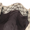 GUCCI GG Canvas Hand Bag Beige Silver 115007 Auth 155587V-19