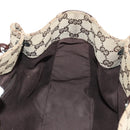 GUCCI GG Canvas Hand Bag Beige Silver 115007 Auth 155587V-20