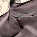 GUCCI GG Canvas Hand Bag Beige Silver 115007 Auth 155587V-17