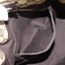 GUCCI GG Canvas Hand Bag Beige Silver 115007 Auth 155587V-21