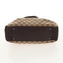 GUCCI GG Canvas Hand Bag Beige Silver 115007 Auth 155587V-5