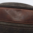 GUCCI GG Canvas Shoulder Bag Brown Silver Auth 155588-17