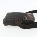 GUCCI GG Canvas Shoulder Bag Brown Silver Auth 155588-4