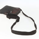 GUCCI GG Canvas Shoulder Bag Brown Silver Auth 155588-7