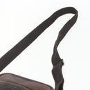 GUCCI GG Canvas Shoulder Bag Brown Silver Auth 155588-8