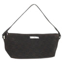 GUCCI GG Canvas Accessory Pouch Brown Silver 07198 Auth 155592V-1
