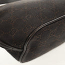 GUCCI GG Canvas Accessory Pouch Brown Silver 07198 Auth 155592V-10