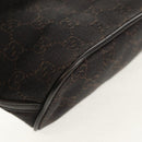 GUCCI GG Canvas Accessory Pouch Brown Silver 07198 Auth 155592V-12