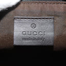 GUCCI GG Canvas Accessory Pouch Brown Silver 07198 Auth 155592V-16