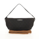 GUCCI GG Canvas Accessory Pouch Brown Silver 07198 Auth 155592V-22