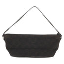 GUCCI GG Canvas Accessory Pouch Brown Silver 07198 Auth 155592V-3