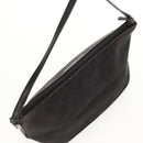 GUCCI GG Canvas Accessory Pouch Brown Silver 07198 Auth 155592V-6