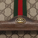 GUCCI GG Supreme Web Sherry Line Shoulder Bag PVC Beige Gold Auth 155593-14