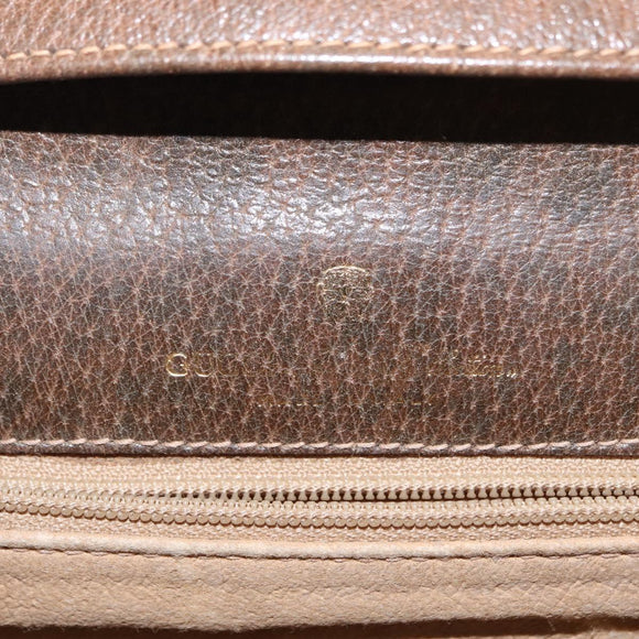 GUCCI GG Supreme Web Sherry Line Shoulder Bag PVC Beige Gold Auth 155593