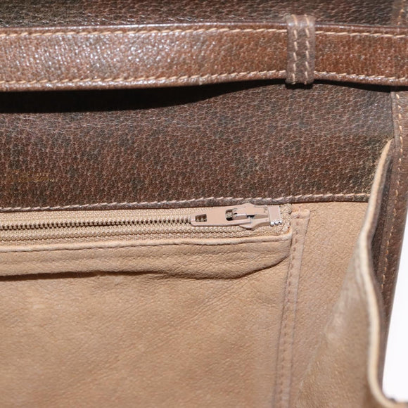 GUCCI GG Supreme Web Sherry Line Shoulder Bag PVC Beige Gold Auth 155593