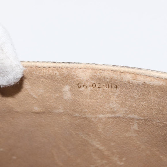 GUCCI GG Supreme Web Sherry Line Shoulder Bag PVC Beige Gold Auth 155593