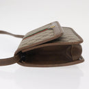 GUCCI GG Supreme Web Sherry Line Shoulder Bag PVC Beige Gold Auth 155593-5