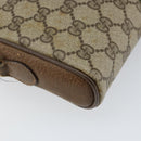 GUCCI GG Supreme Web Sherry Line Bag PVC Beige Gold 116 02 055 Auth 155594-13