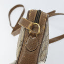 GUCCI GG Supreme Web Sherry Line Bag PVC Beige Gold 116 02 055 Auth 155594-14