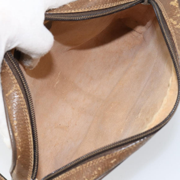 GUCCI GG Supreme Web Sherry Line Bag PVC Beige Gold 116 02 055 Auth 155594