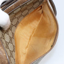 GUCCI GG Supreme Web Sherry Line Bag PVC Beige Gold 116 02 055 Auth 155594-21