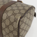 GUCCI GG Supreme Web Sherry Line Boston Bag PVC Beige Gold 39 02 006 Auth 155595-10