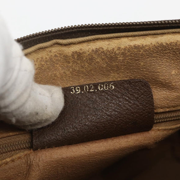 GUCCI GG Supreme Web Sherry Line Boston Bag PVC Beige Gold 39 02 006 Auth 155595