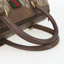 GUCCI GG Supreme Web Sherry Line Boston Bag PVC Beige Gold 39 02 006 Auth 155595-7