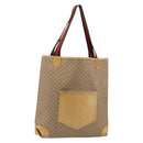 GUCCI Micro GG Supreme Web Sherry Line Tote Bag PVC Beige Red Auth 155601-1