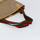 GUCCI Micro GG Supreme Web Sherry Line Tote Bag PVC Beige Red Auth 155601-7