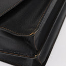 LOEWE Barcelona Hand Bag Leather Black Gold Auth 155608-9