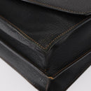 LOEWE Barcelona Hand Bag Leather Black Gold Auth 155608-14